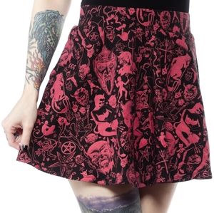Kreepsville 666 Devil made me do it skater skirt